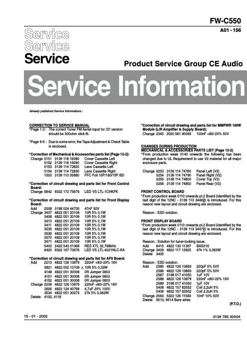 philips fw c 550 service manual