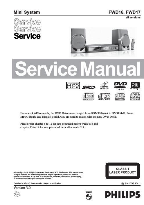 philips fw d 16 17 service manual