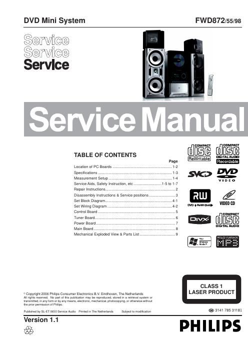 philips fw d 872 service manual 1