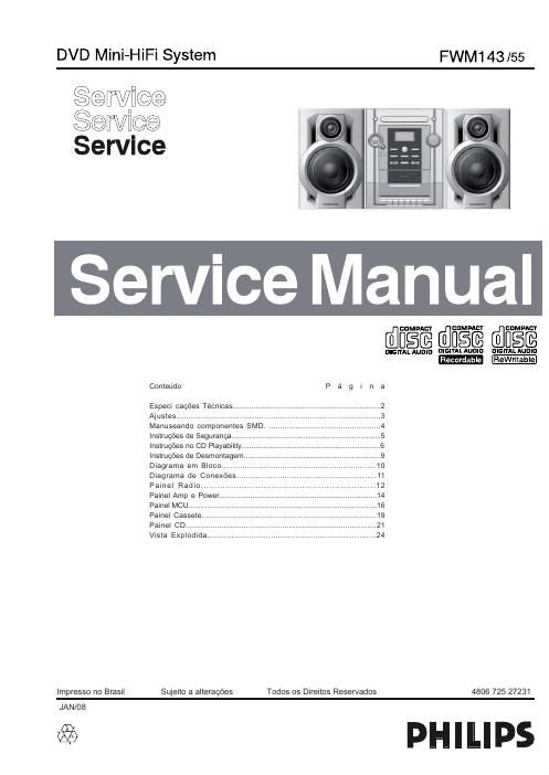 philips fwm 143 service manual