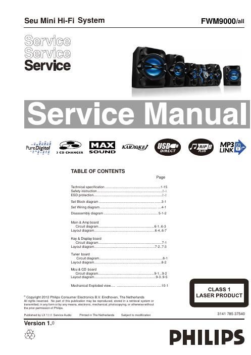 philips fwm 9000 service manual 2