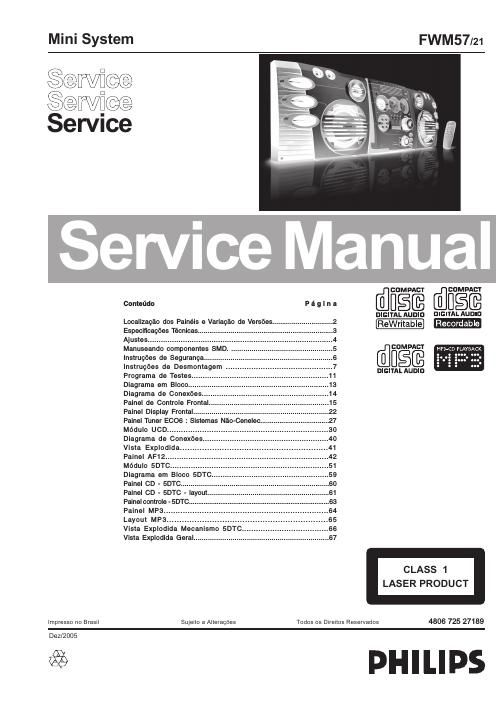 philips fwm 912 fwm 57 21 service manual
