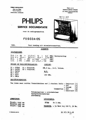 philips fx 603 a service manual