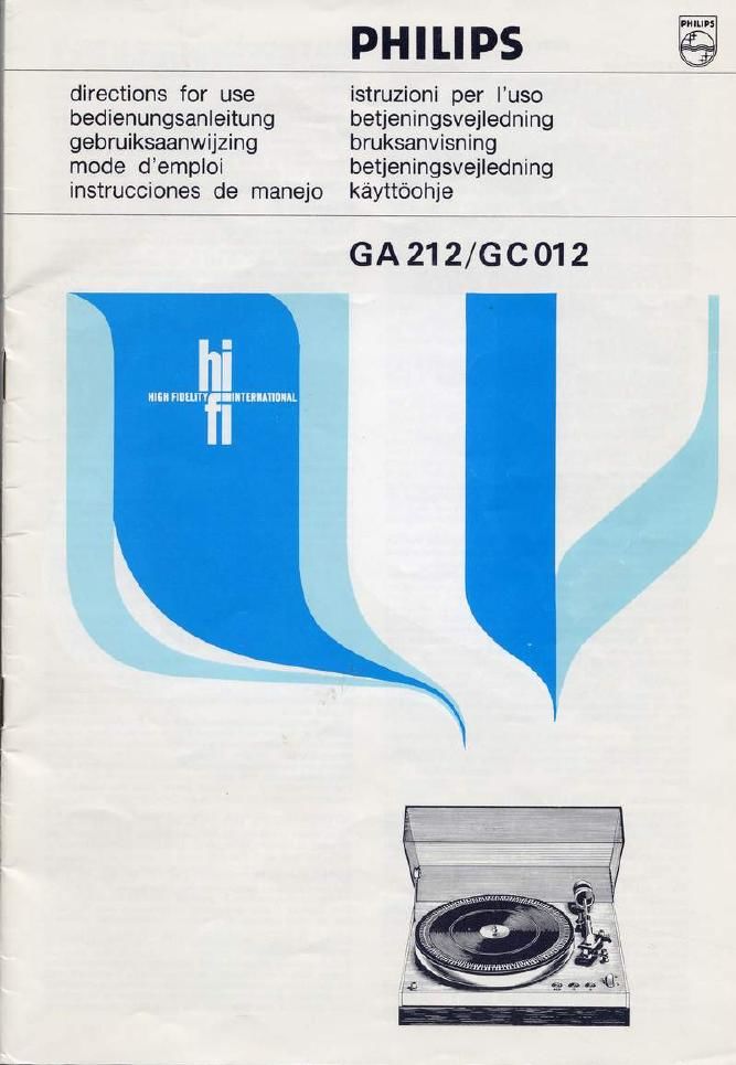 philips ga gc 012 212 owners manual