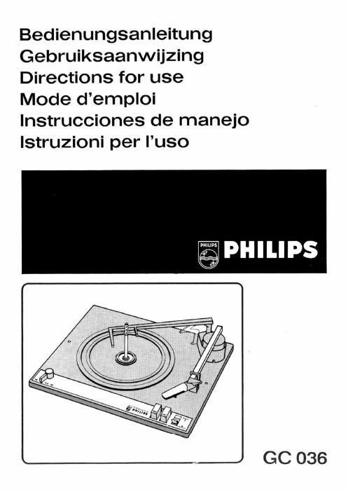 philips gc 036 owners manual