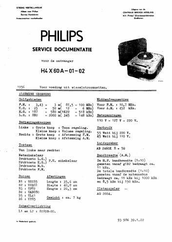 philips h 4 x 60 a service manual