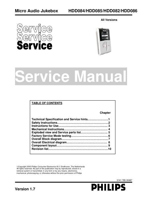 philips hdd 084 service manual