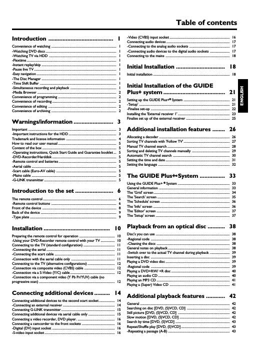 philips hdrw 720 owners manual