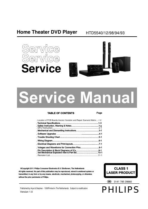 philips htd 5540 service manual
