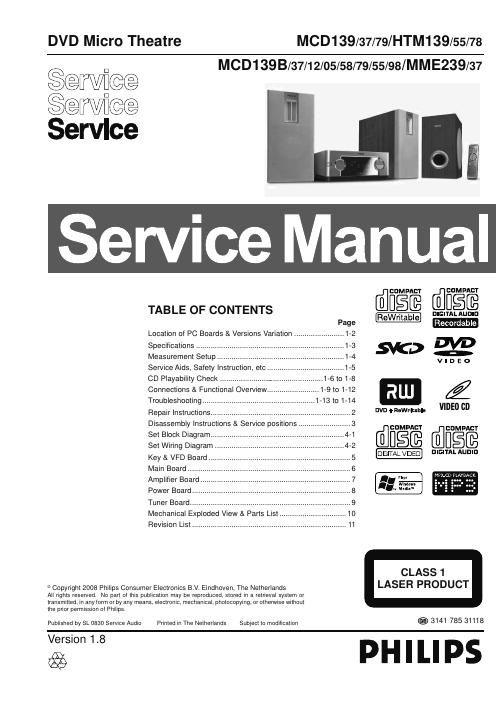 philips htm 139 service manual