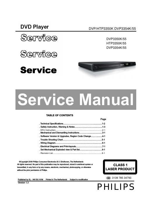 philips htp 3350 k service manual