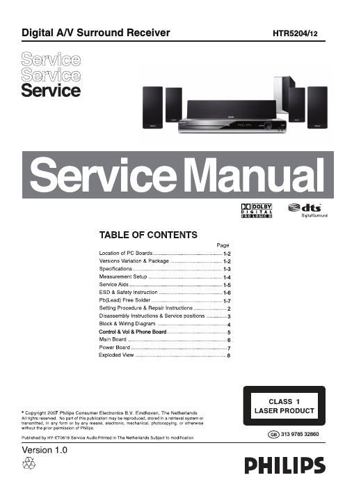 philips htr 5204 service manual