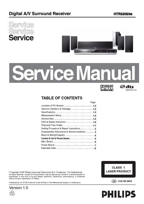 philips htr 5205 service manual