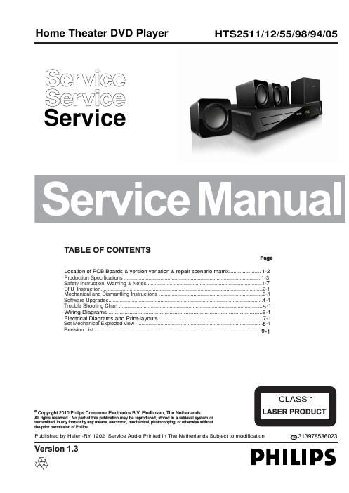 philips hts 2511 service manual
