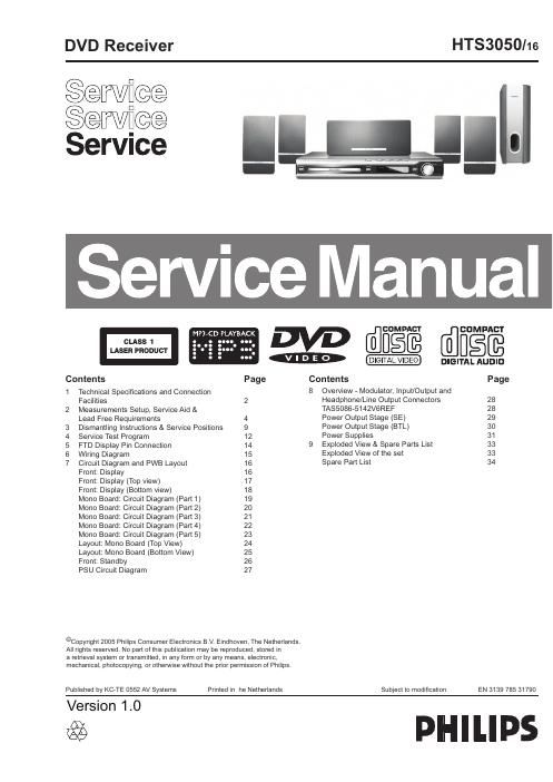 philips hts 3050 service manual