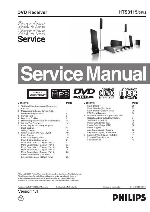 philips hts 3115 service manual