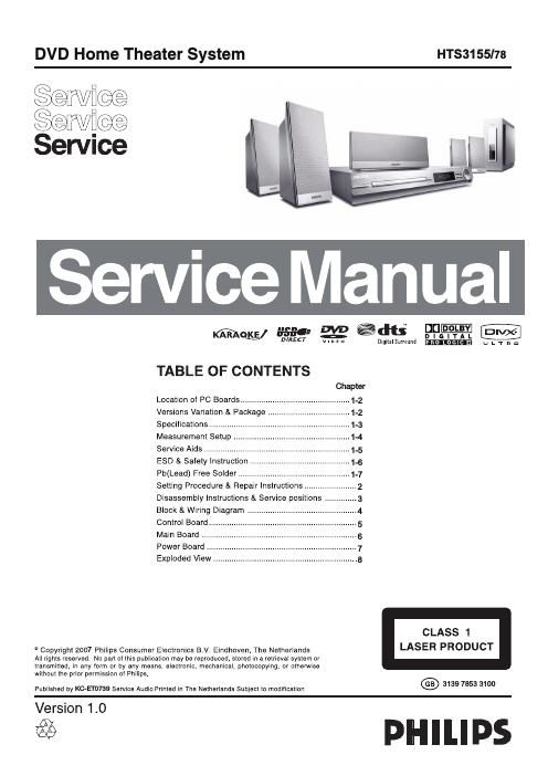 philips hts 3155 service manual