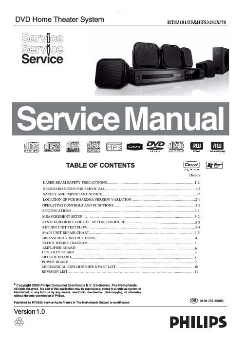 philips hts 3181 service manual