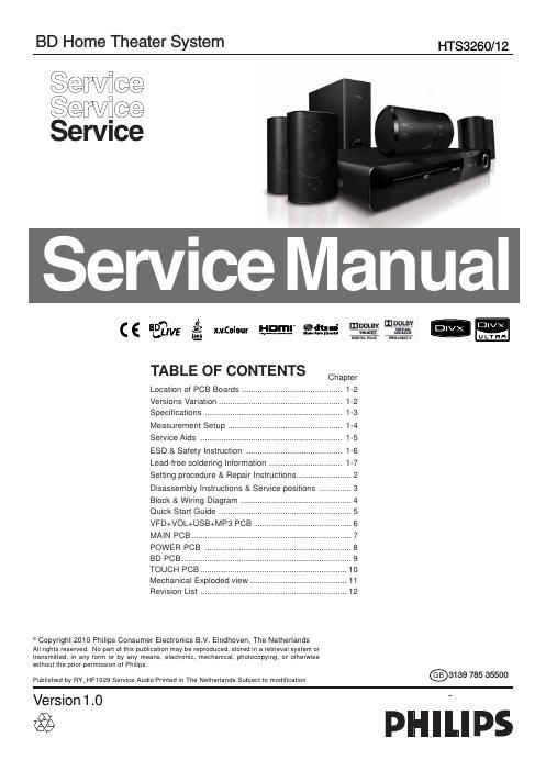 philips hts 3260 service manual
