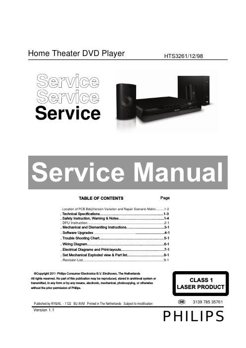 philips hts 3261 service manual