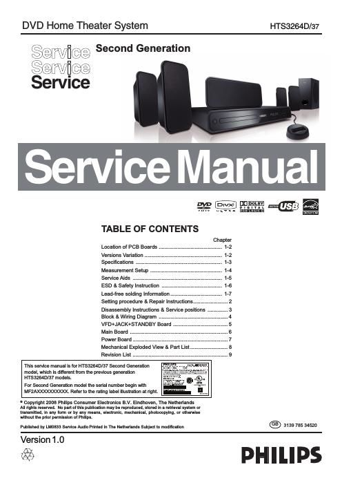 philips hts 3264 d service manual