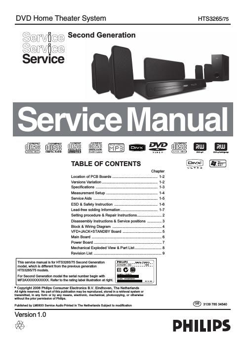 philips hts 3265 mk 2 service manual