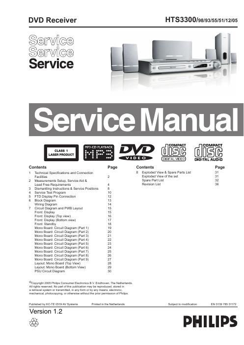 philips hts 3300 service manual