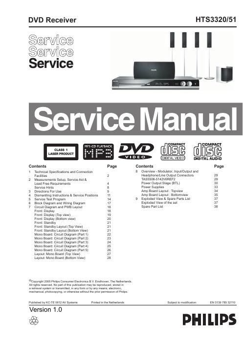 philips hts 3320 service manual