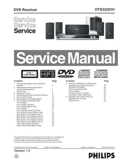 philips hts 3325 service manual