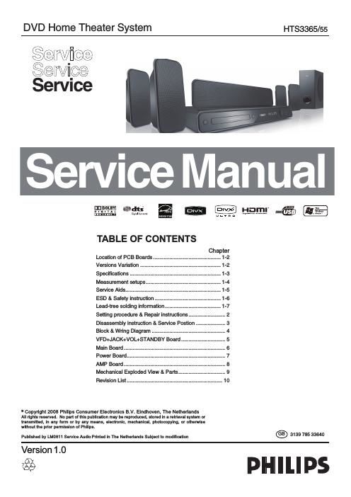 philips hts 3365 mk 1 service manual