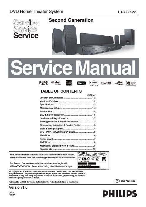 philips hts 3365 mk 2 service manual