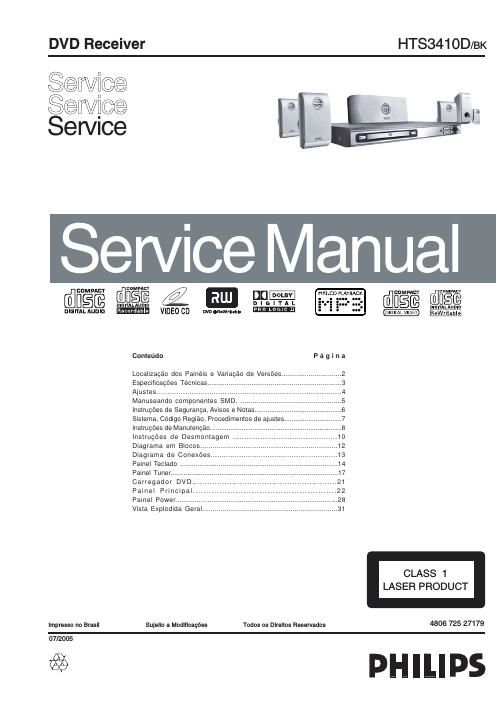 philips hts 3410 d service manual