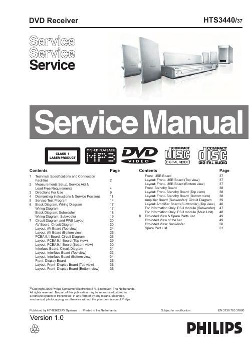 philips hts 3440 service manual