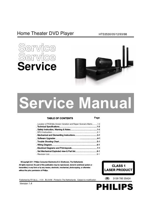 philips hts 3530 service manual