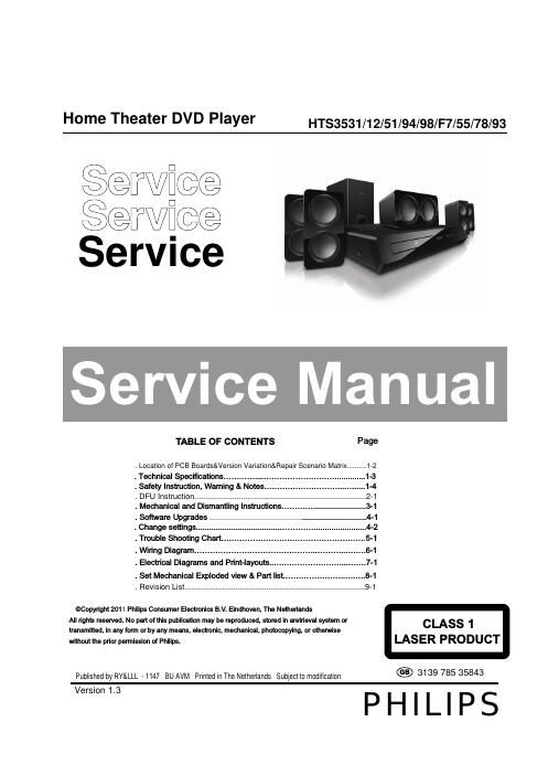 philips hts 3531 service manual