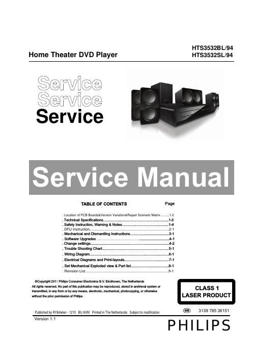philips hts 3532 bl service manual