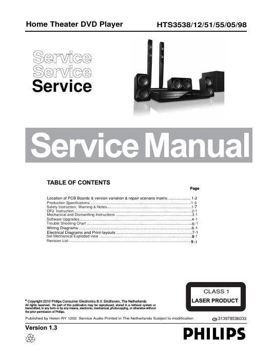philips hts 3538 service manual