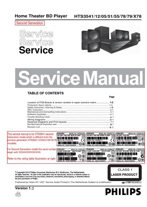 philips hts 3541 mk 2 service manual