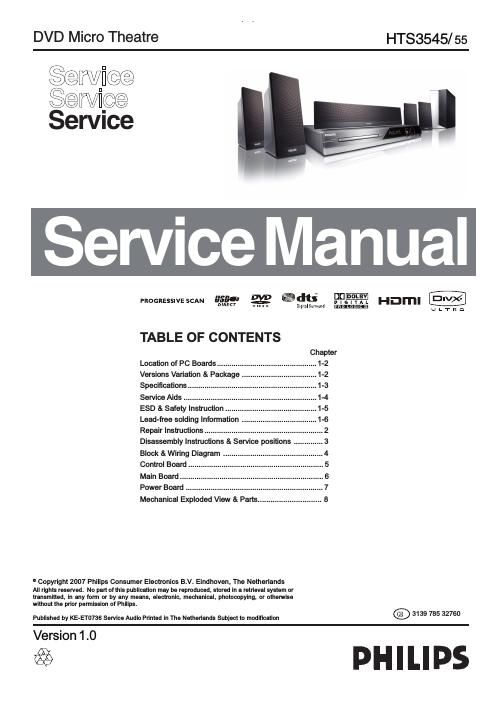 philips hts 3545 service manual
