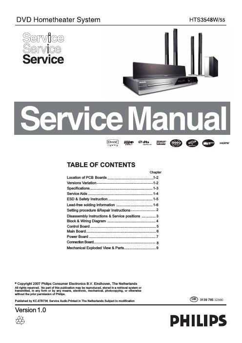 philips hts 3548 w service manual