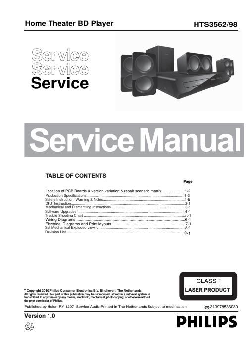 philips hts 3562 mk 1 service manual