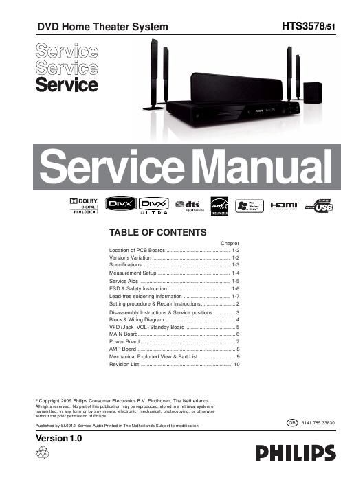 philips hts 3578 service manual