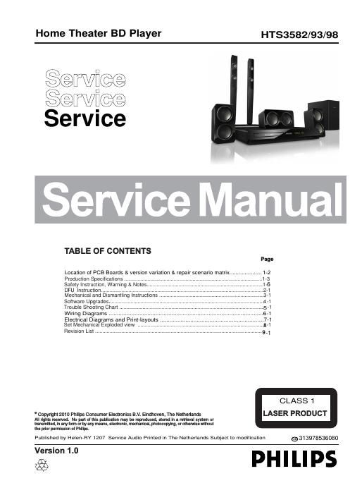 philips hts 3582 mk 1 service manual