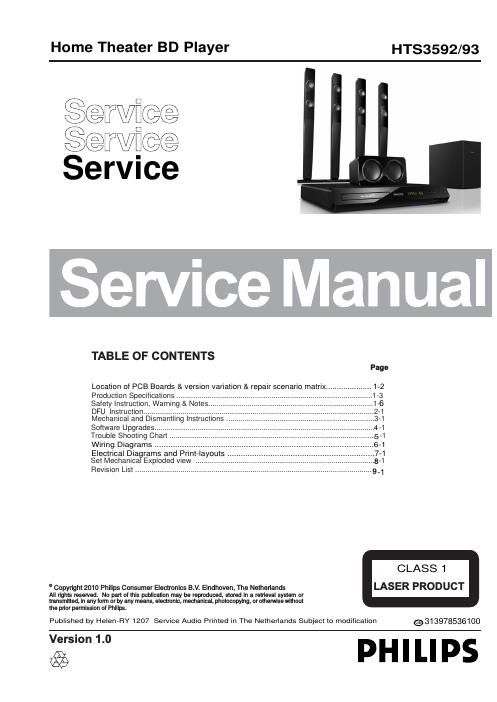 philips hts 3592 mk 1 service manual