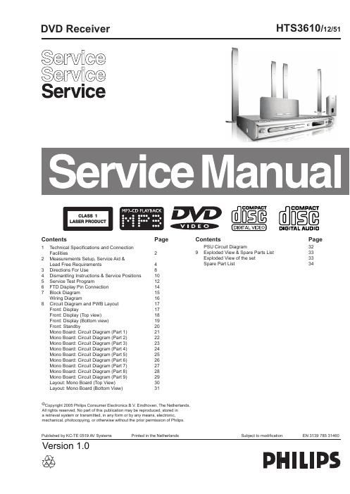 philips hts 3610 service manual