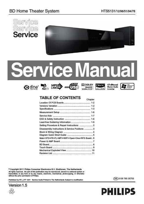 philips hts 5131 service manual