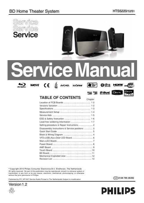 philips hts 5220 service manual