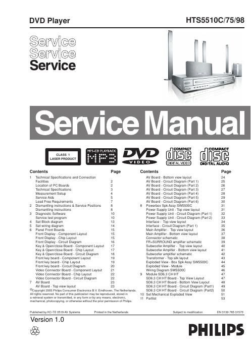 philips hts 5510 c service manual