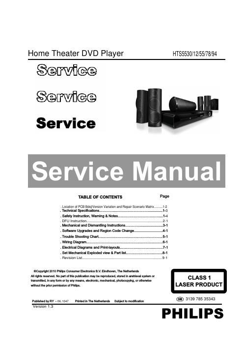 philips hts 5530 service manual