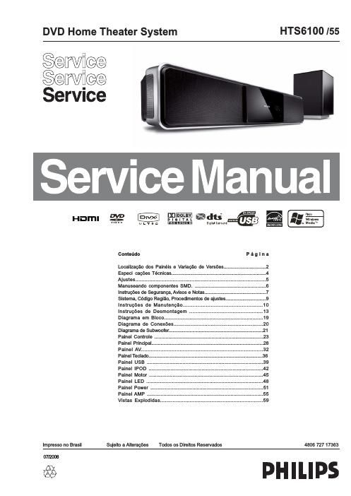 philips hts 6100 service manual